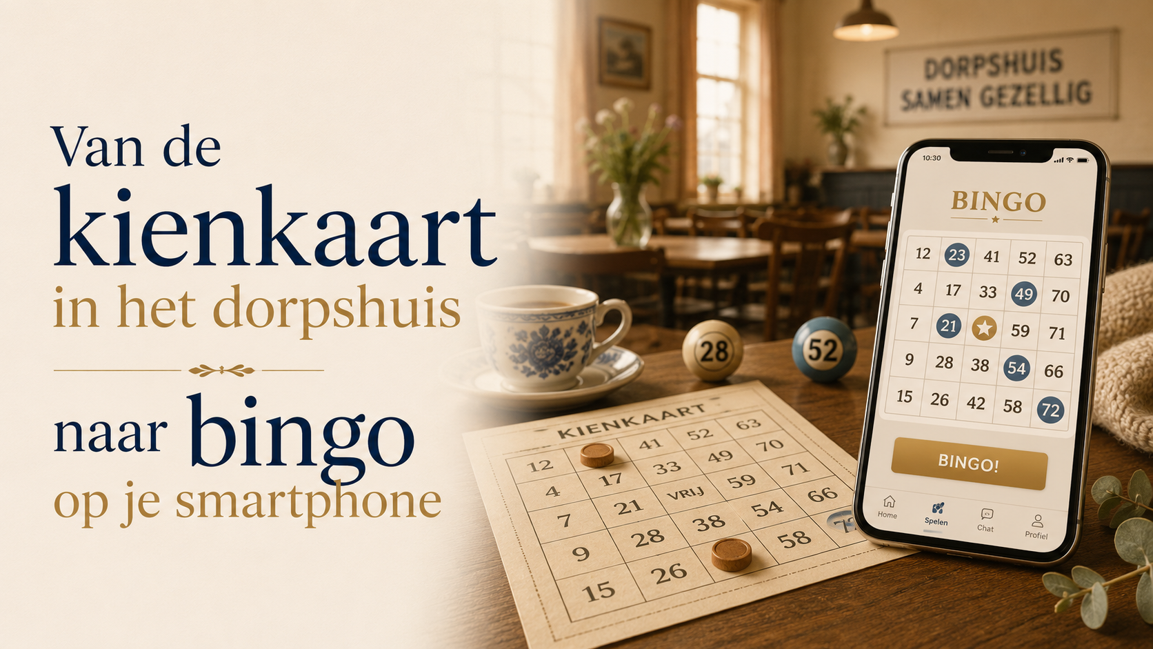 Van de kienkaart in het dorpshuis naar bingo op je smartphone